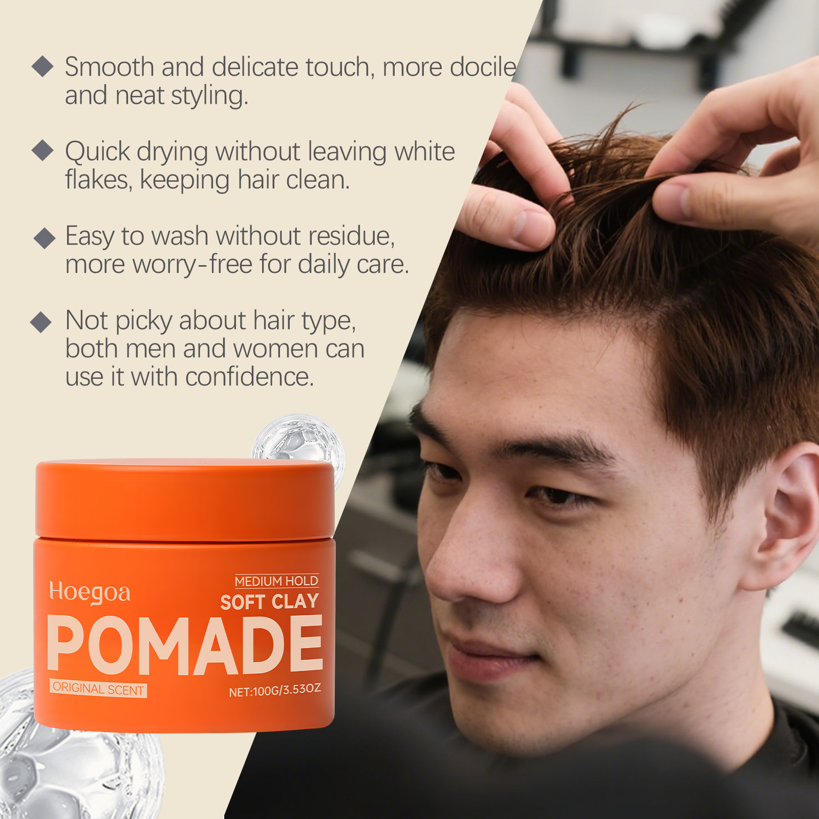 Cera per capelli originale Gel - Pomade Hair Clay recensione e prezzo